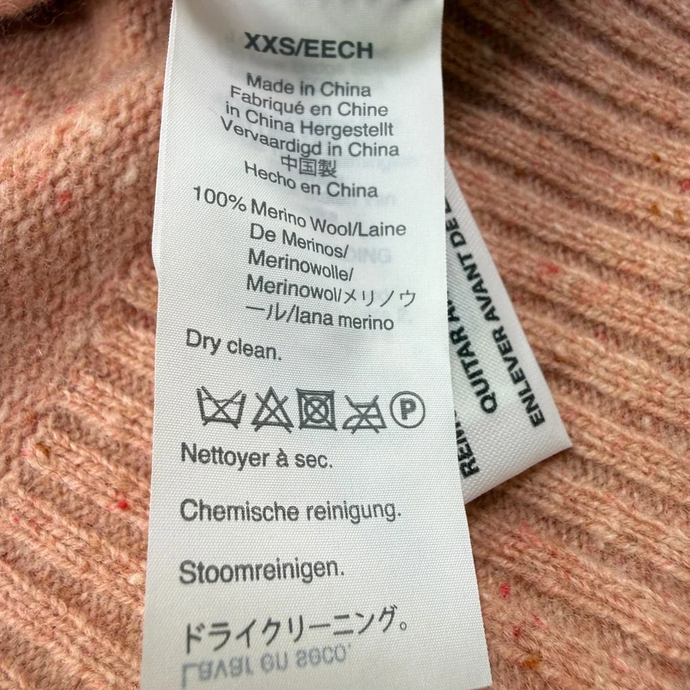 Madewell Pink Donegal Merino Wool‎ V-Neck Cardigan Sweater NA400 XXS New